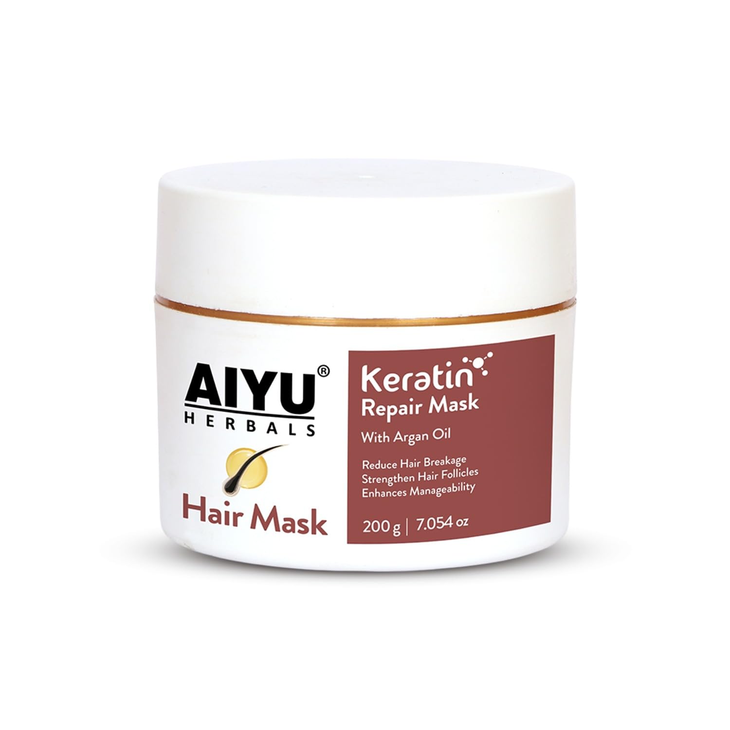 Keratin Repair Hair Mask with Argan Oil - 200g