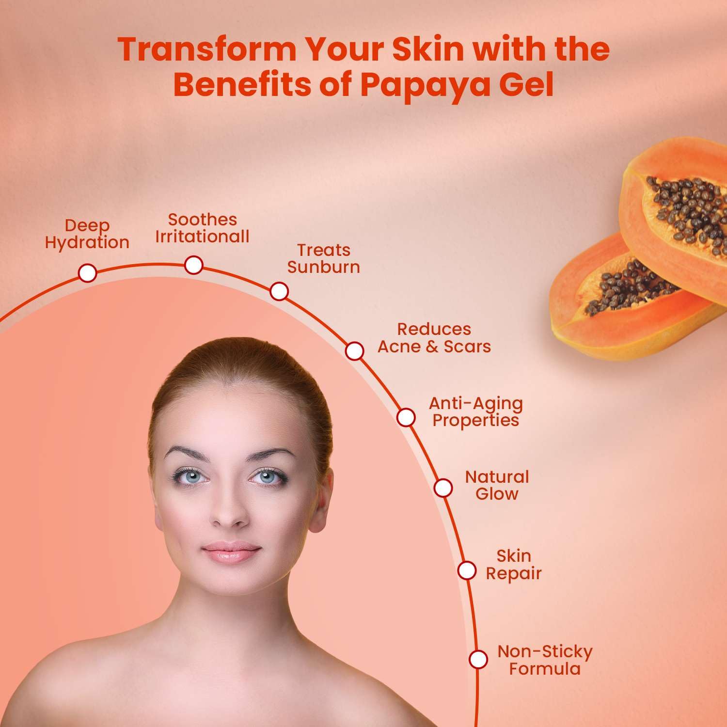 Papaya Face Gel – (250 GM)