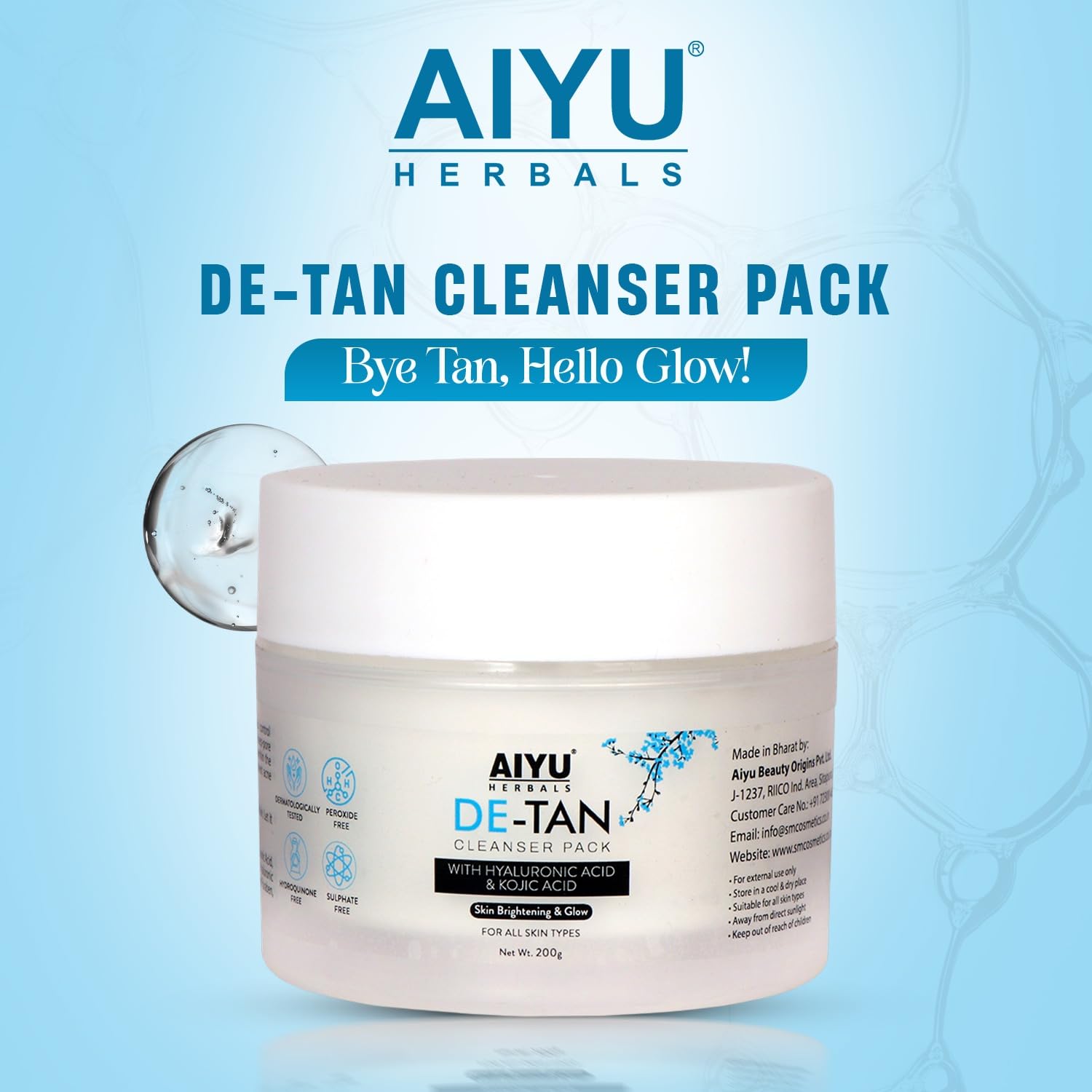 De-Tan Cleanser Pack with Kojic & Hyaluronic Acid - 250g