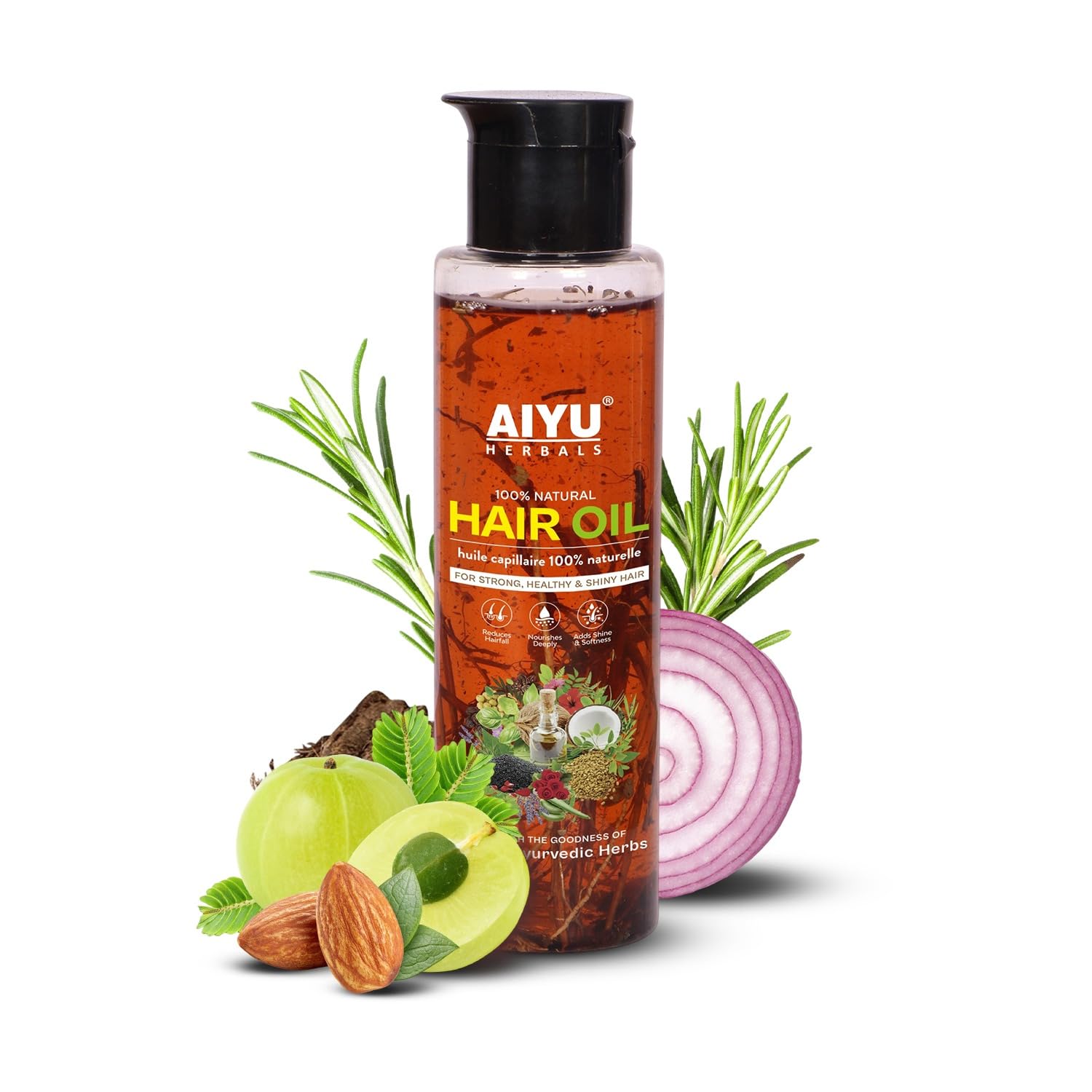 Natural Hair Oil With 21 Ayurvedic Herbs - 200ml