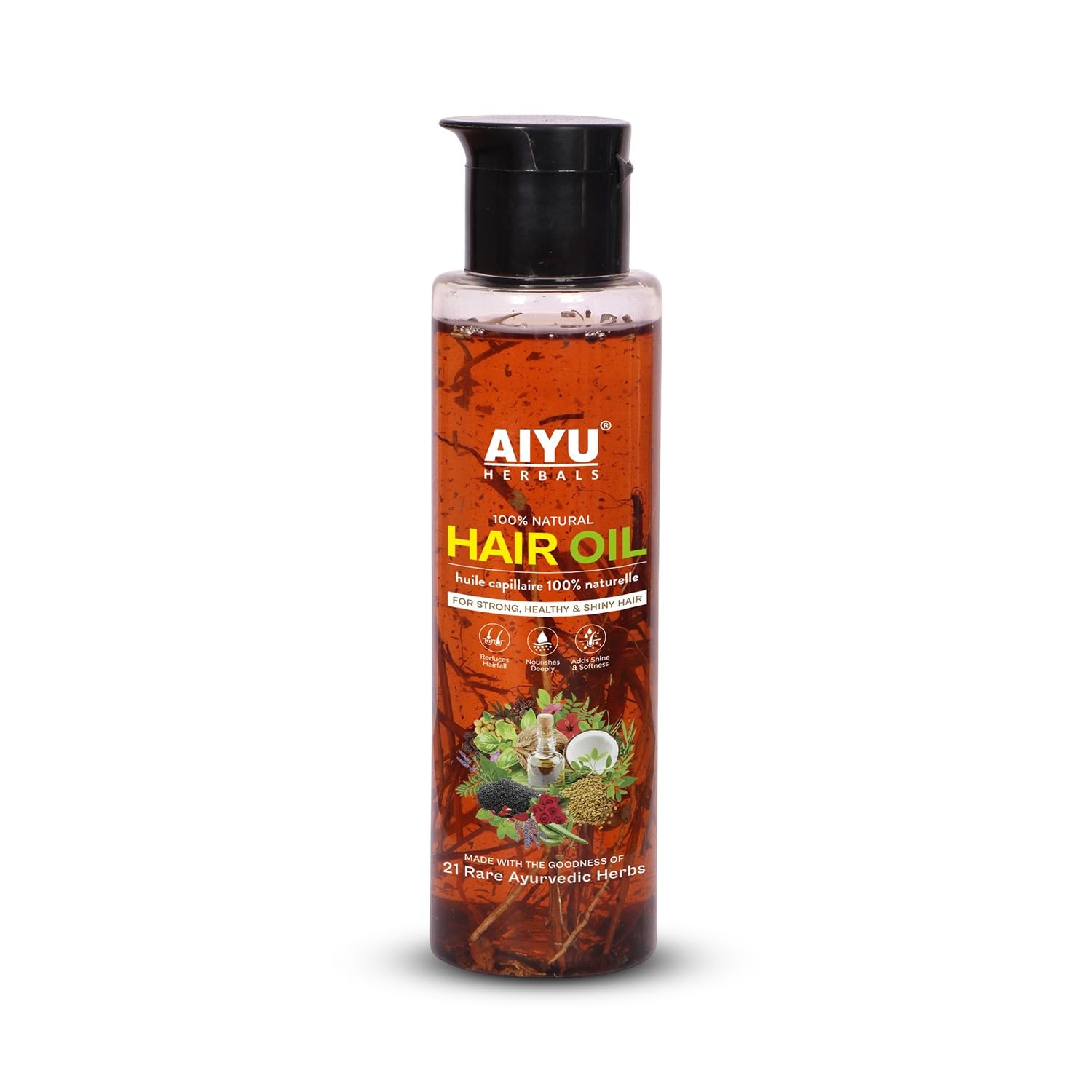 Natural Hair Oil With 21 Ayurvedic Herbs - 200ml