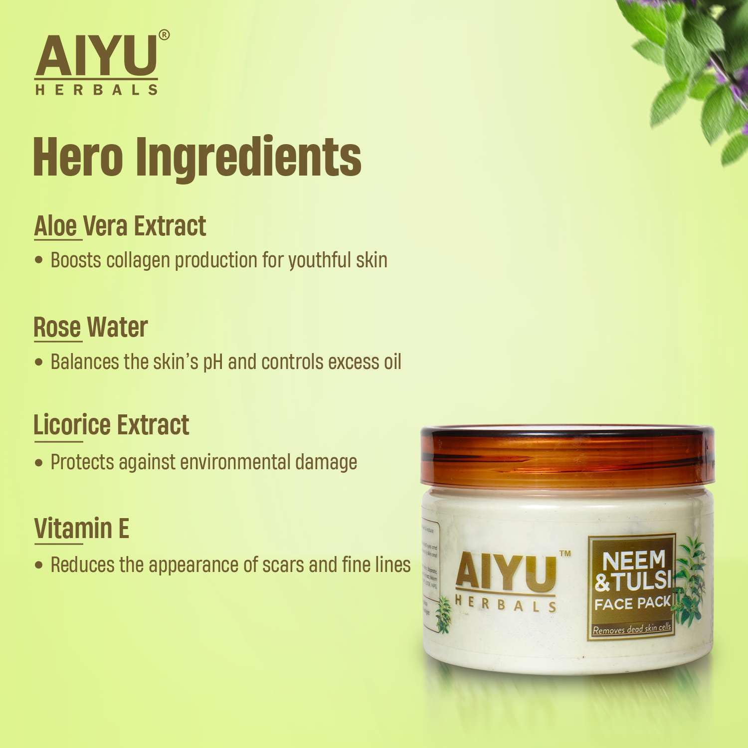 Neem & Tulsi Natural Face Pack - 250g