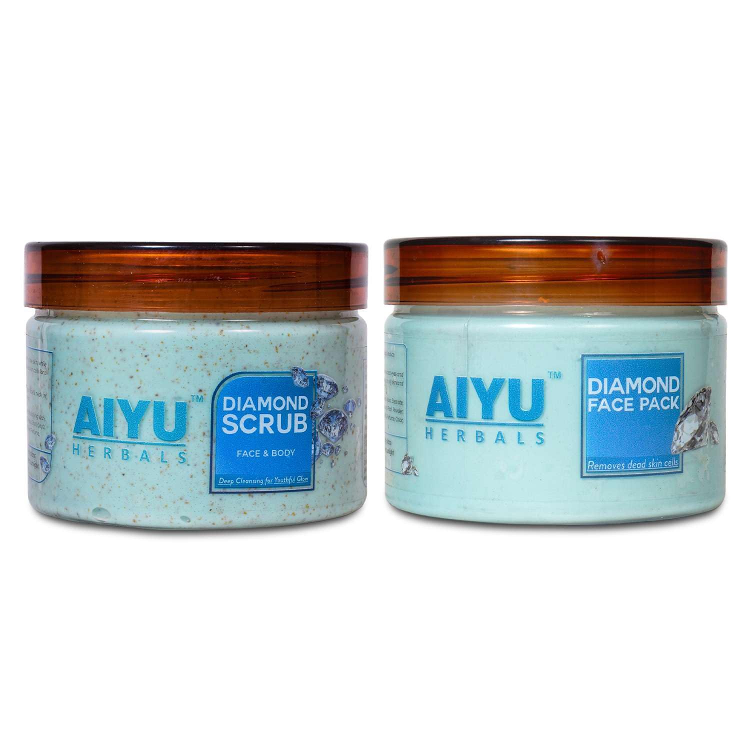 Diamond Face Pack & Scrub Combo | Brightening, Detox & Tan Removal