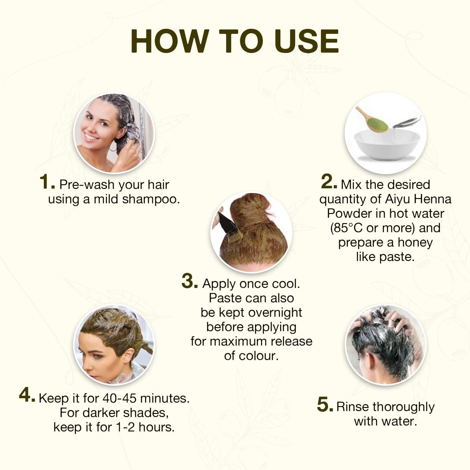 Natural Herbal Brown Henna Powder for Hair – Pack Of 5