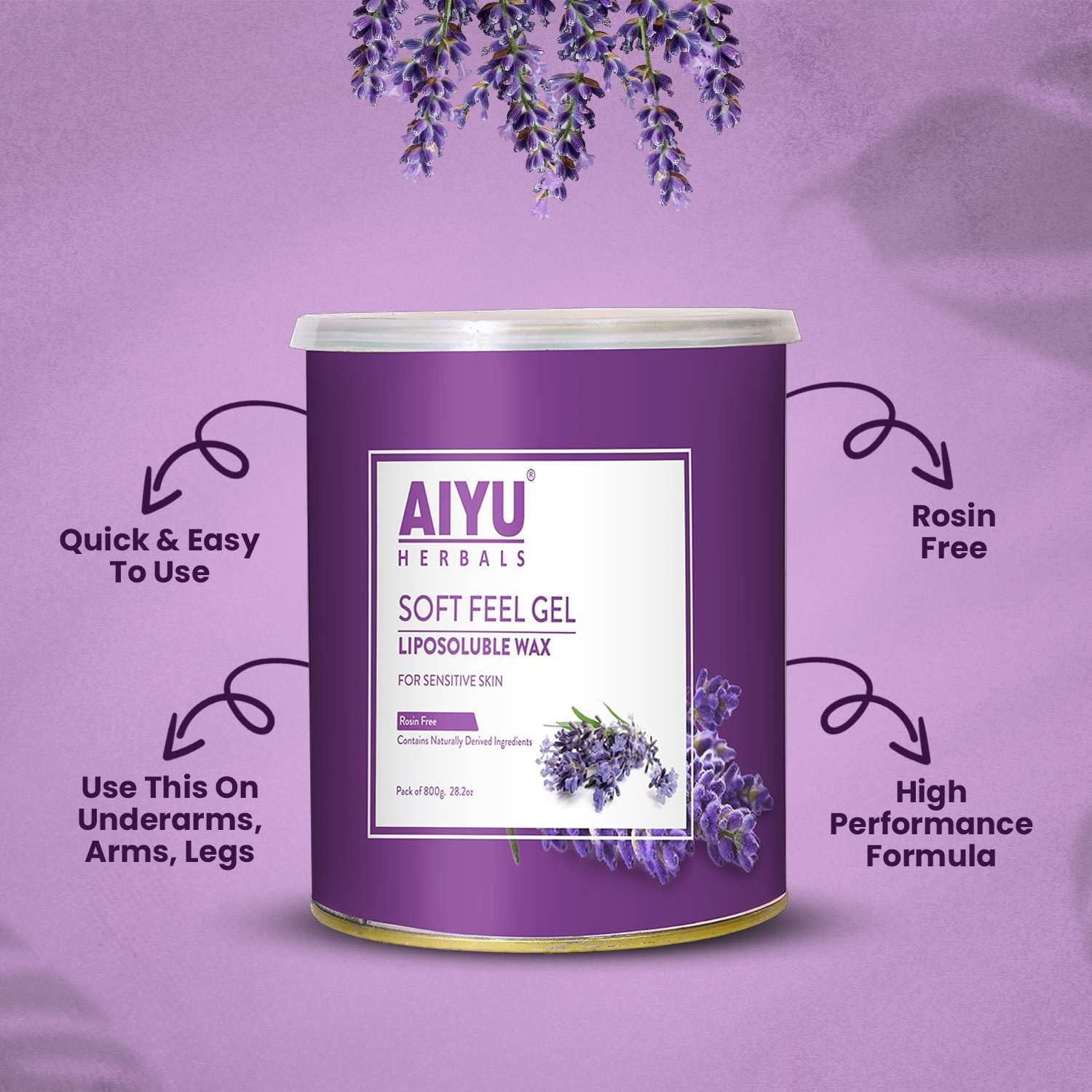 Lavender Wax with Strips –  (Pack of 2)