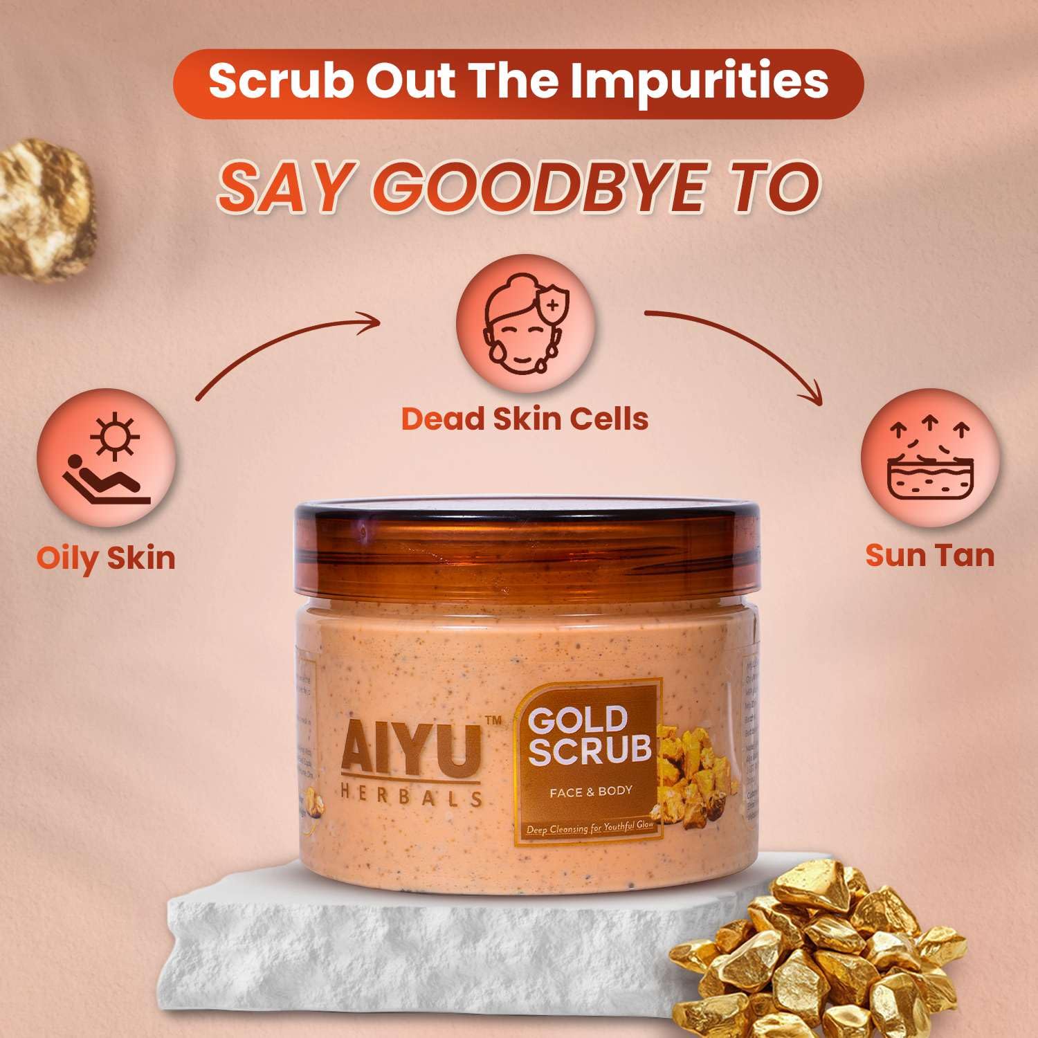 Gold Face & Body Scrub – (250gm)