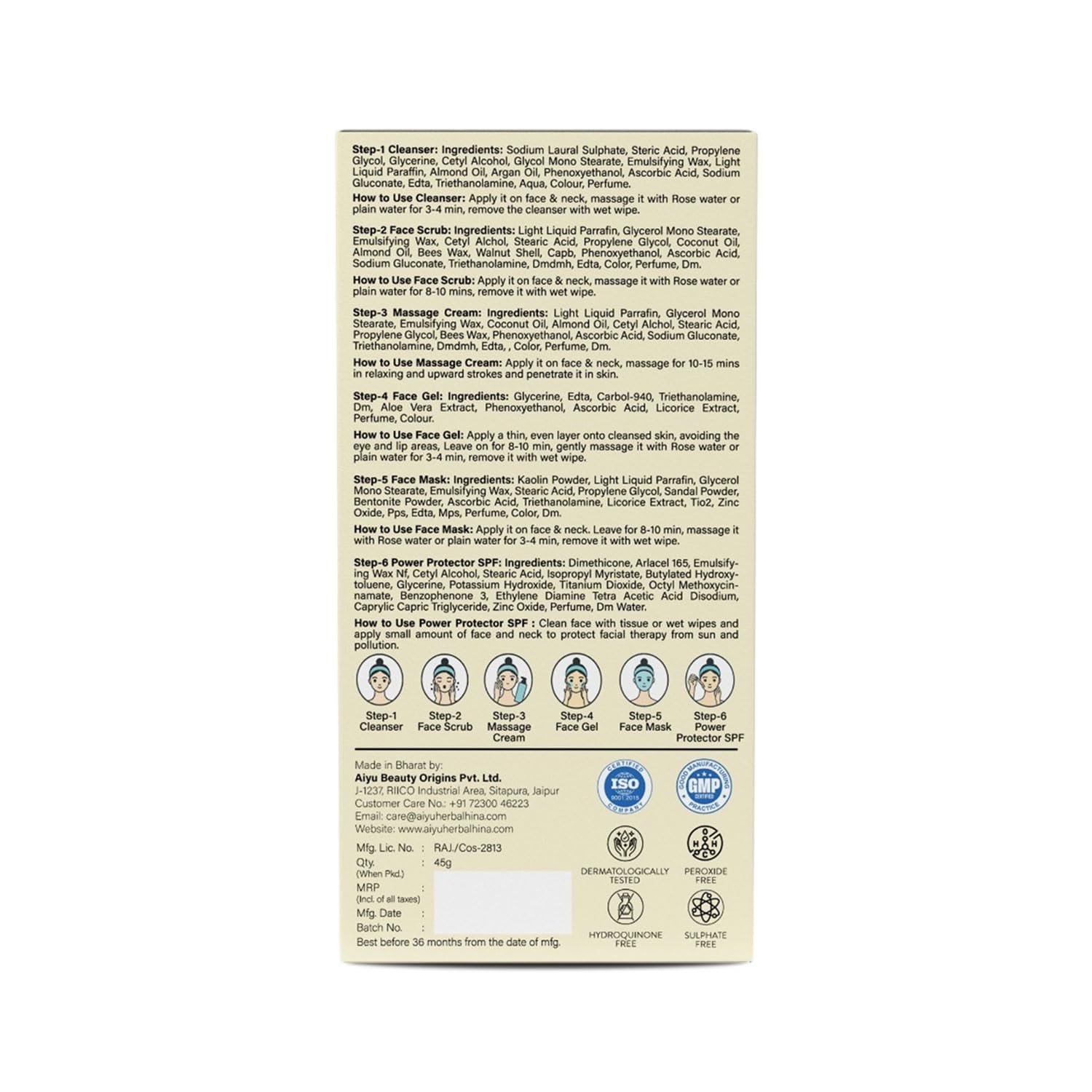 Vatamin-c Facial Kit 6 Steps | 45g