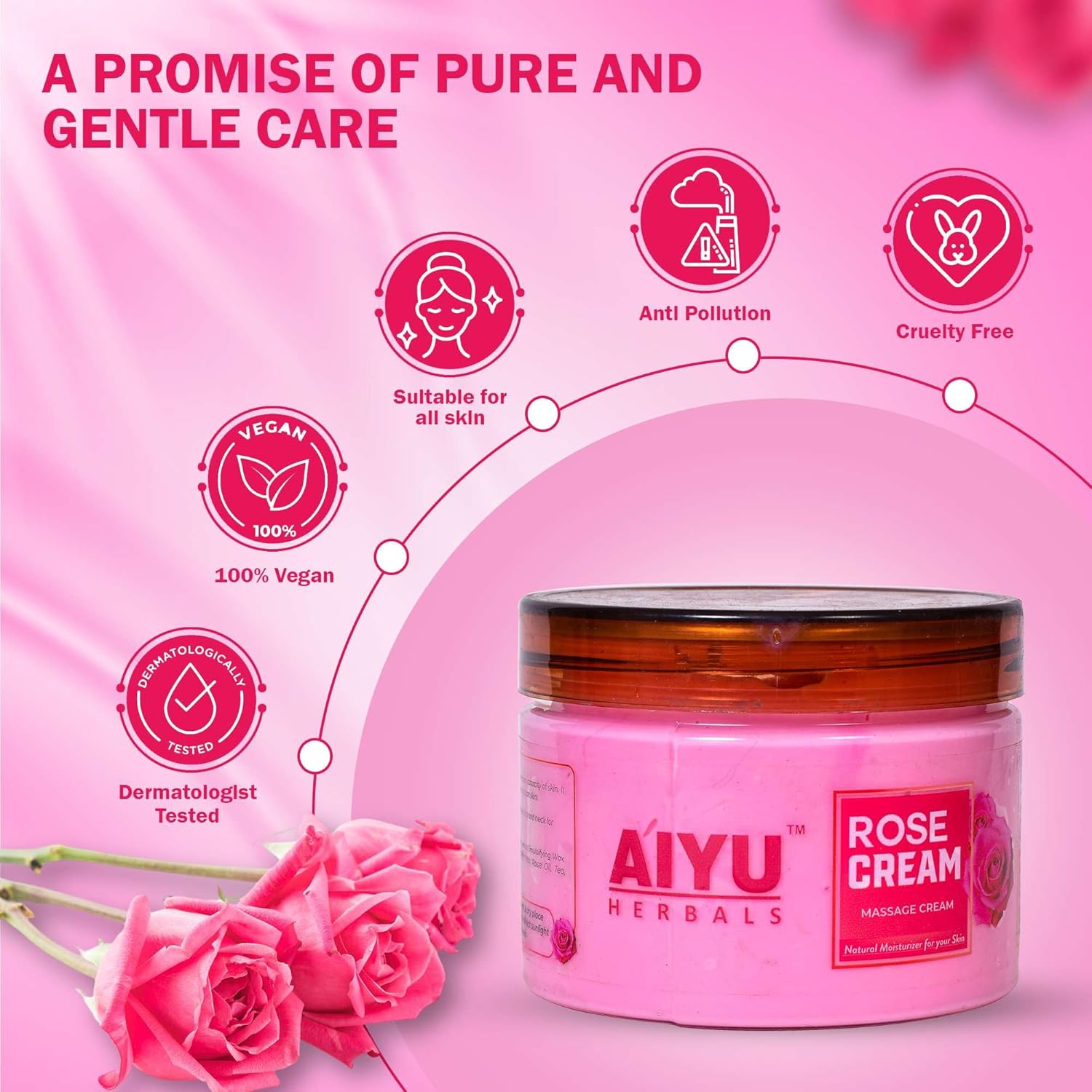 Rose Massage Cream – (250g)