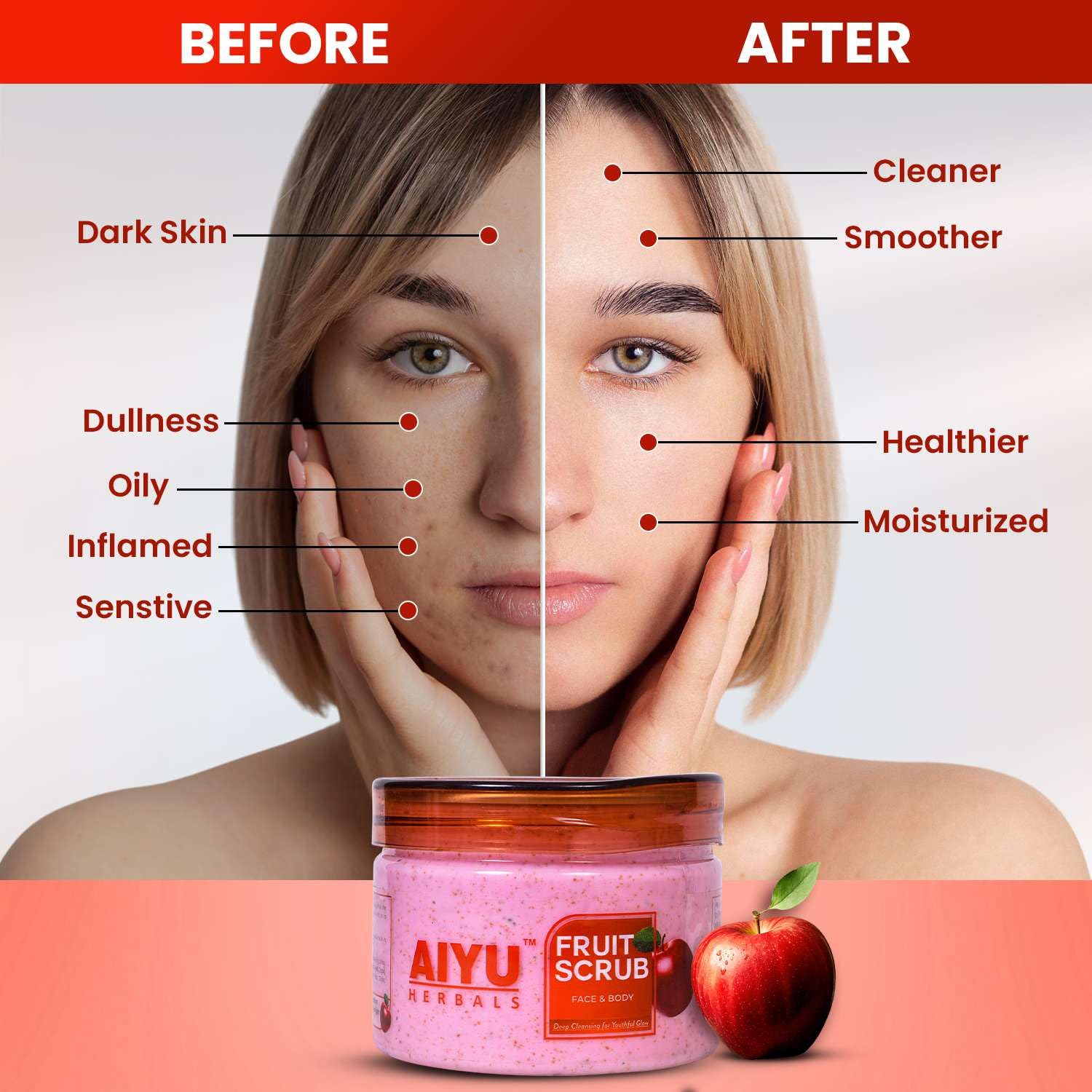 Fruit Face & Body Scrub – (250gm)