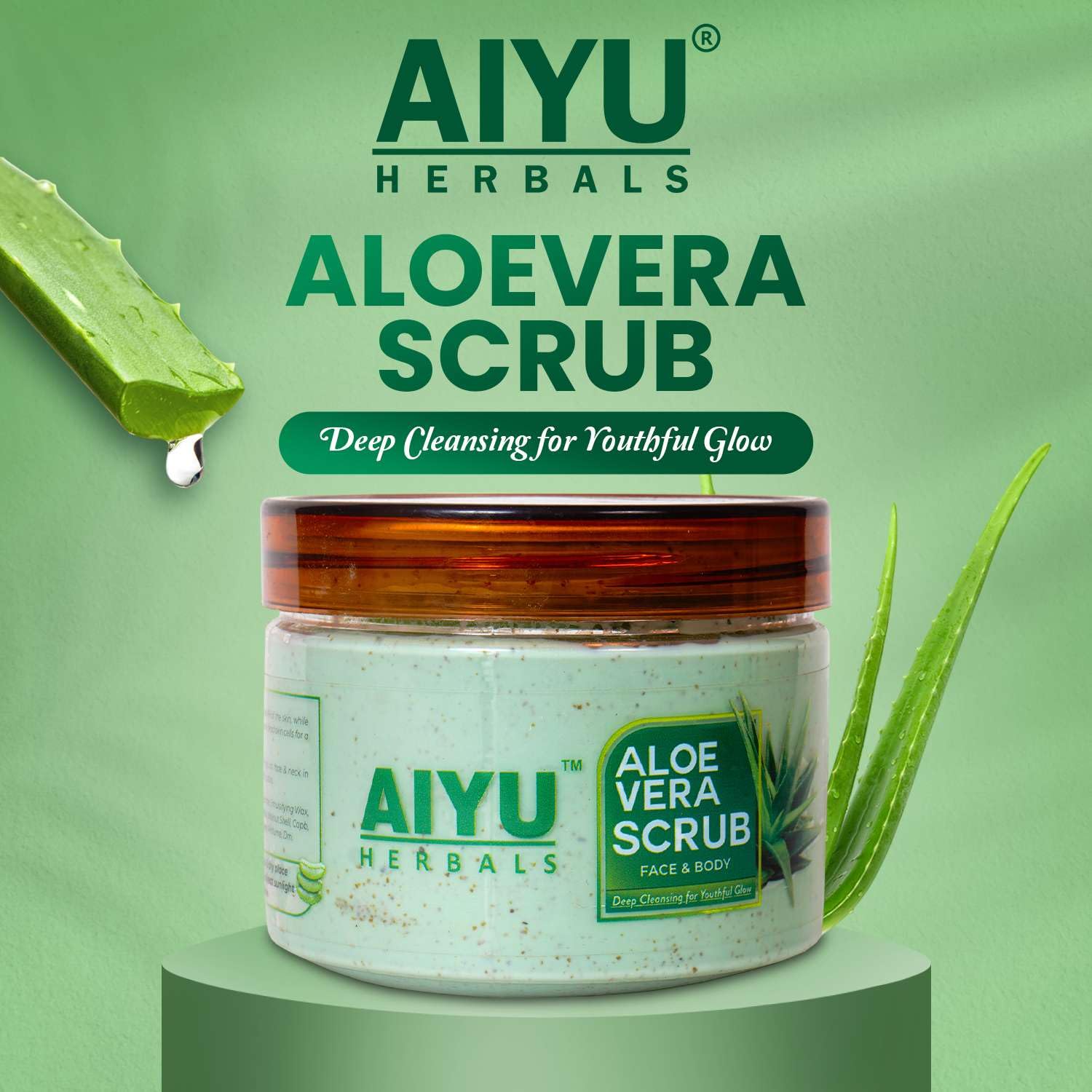 Aloe Vera Scrub for Face & Body – (250g)
