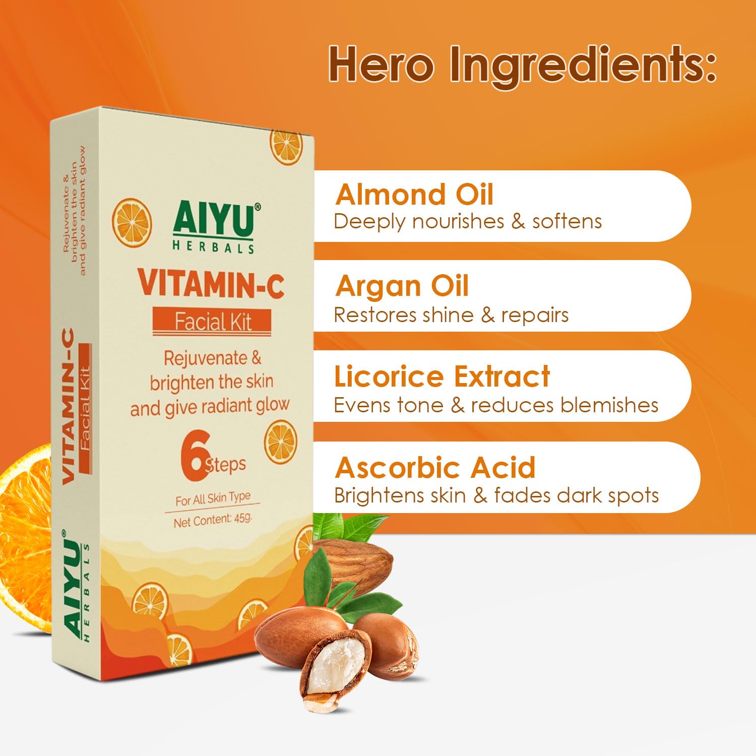 Vatamin-c Facial Kit 6 Steps | 45g