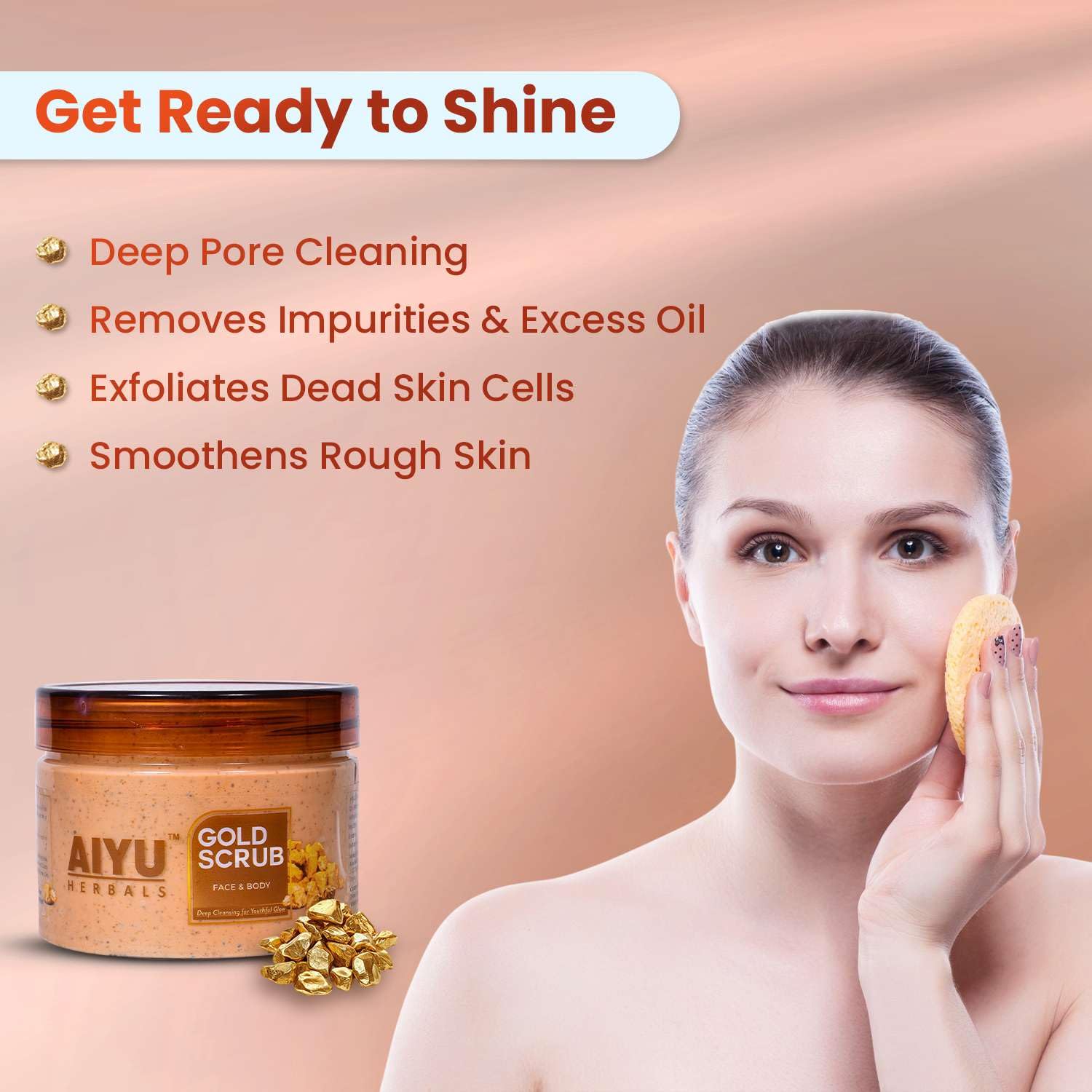 Gold Face & Body Scrub – (250gm)