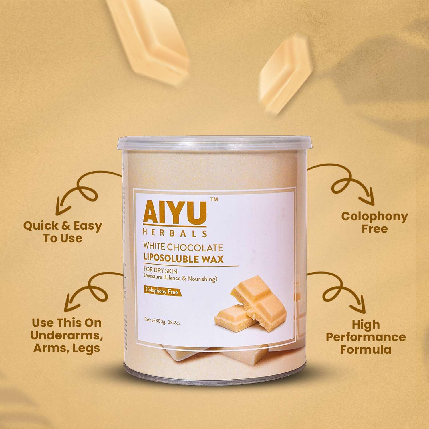 White Chocolate Liposoluble Wax for Dry Skin –  (800g)