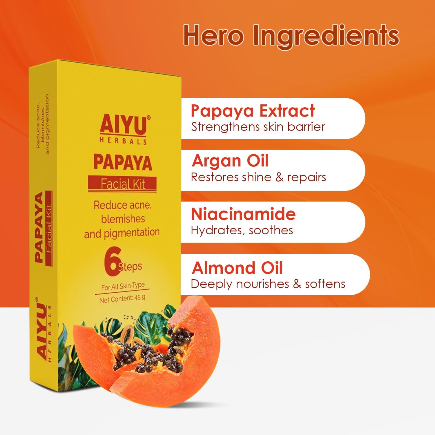 Papaya Facial Kit 6 Steps | 45g