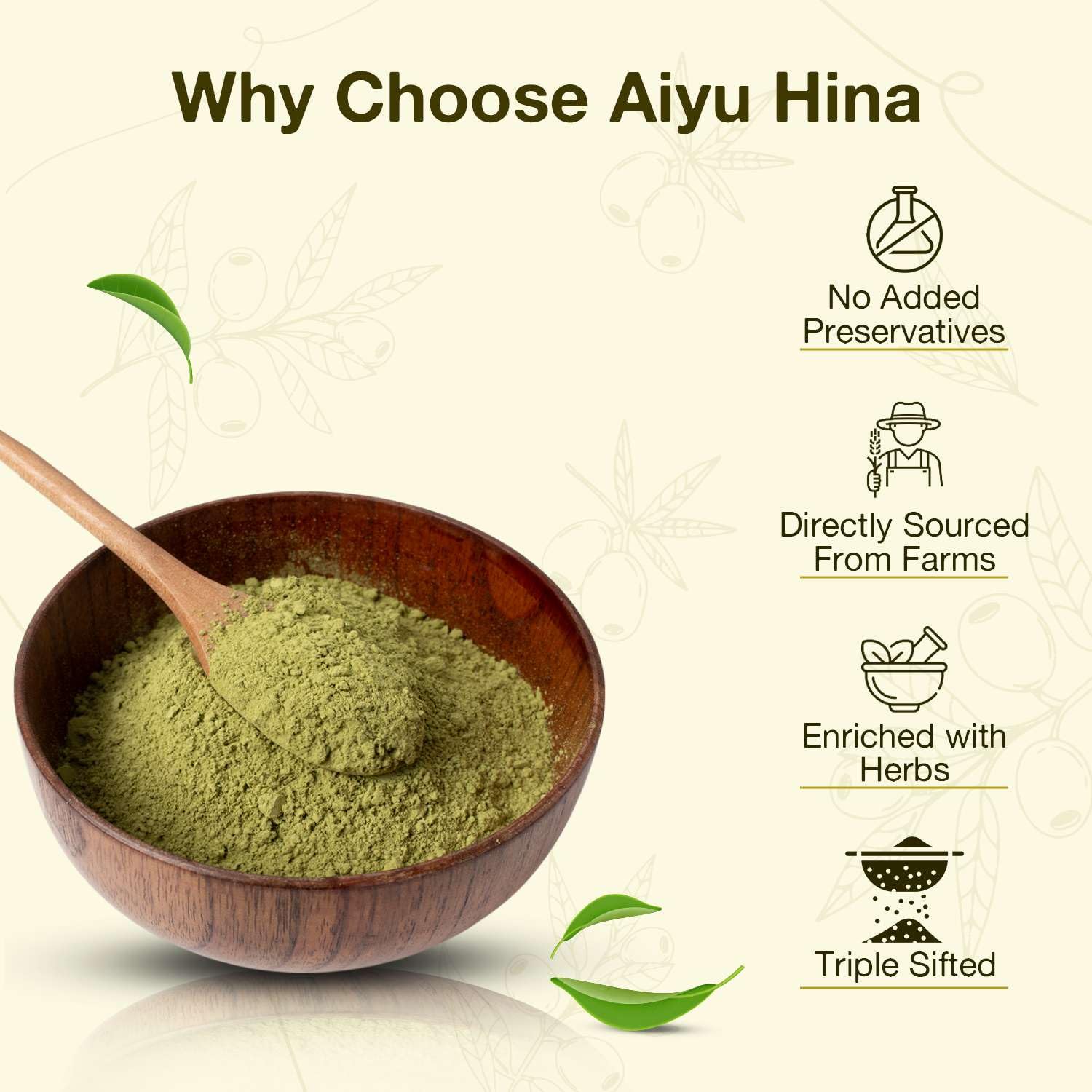 Natural Herbal Brown Henna Powder for Hair – Pack Of 5