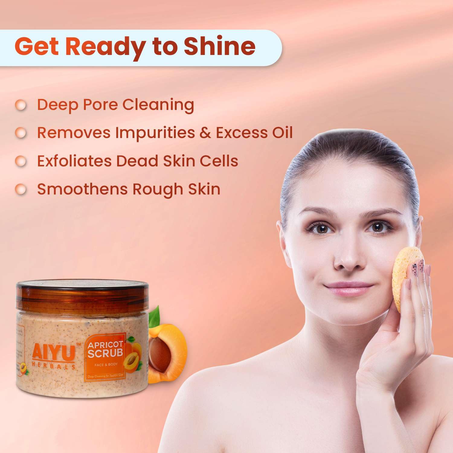Apricot Scrub for Face & Body – (250g)