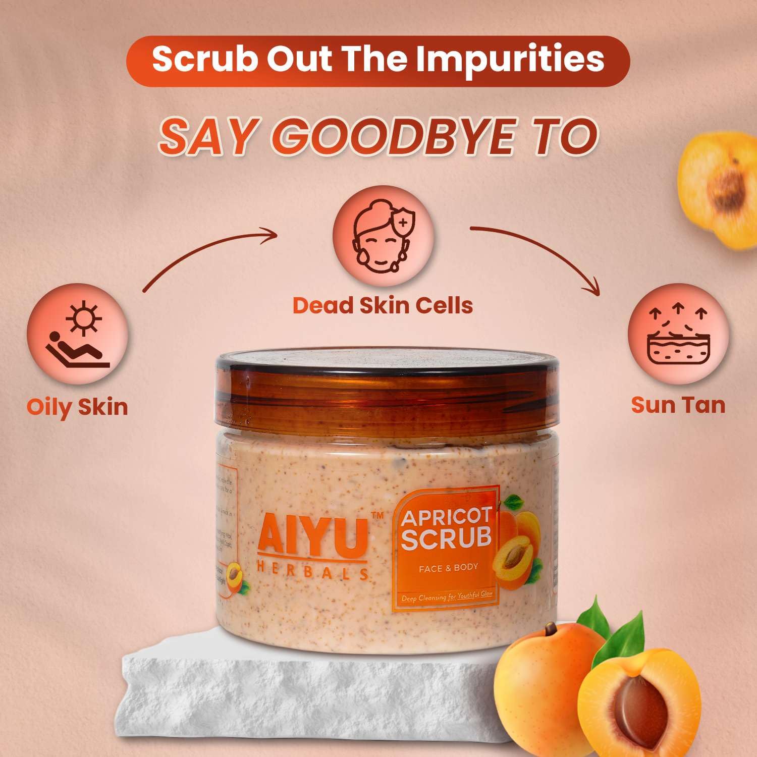 Apricot Scrub for Face & Body – (250g)