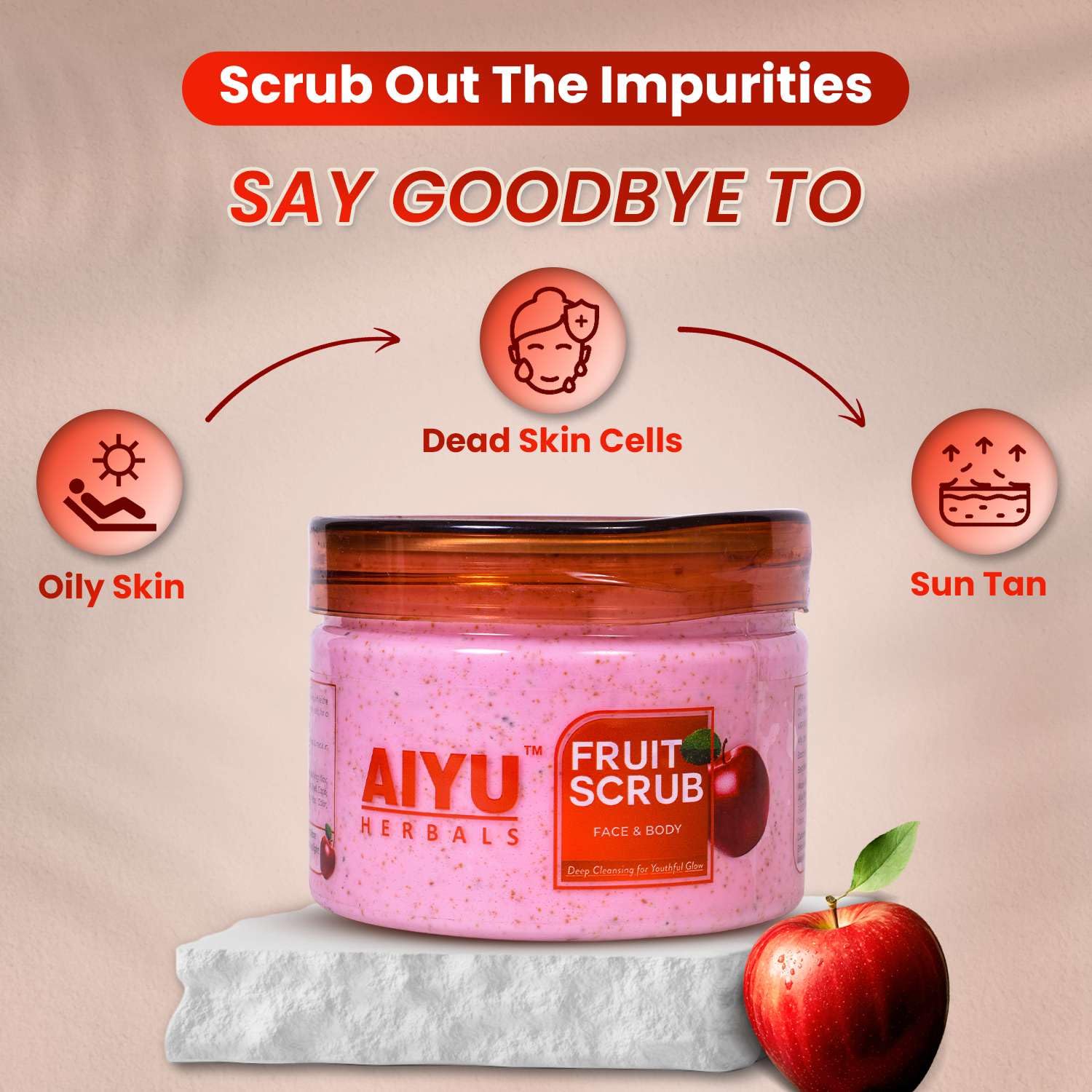 Fruit Face & Body Scrub – (250gm)
