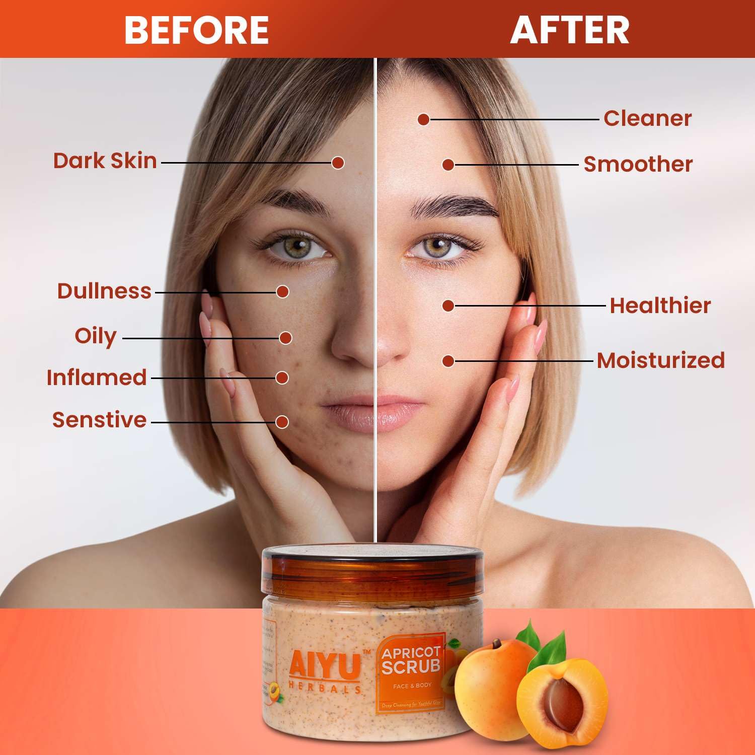 Apricot Scrub for Face & Body – (250g)