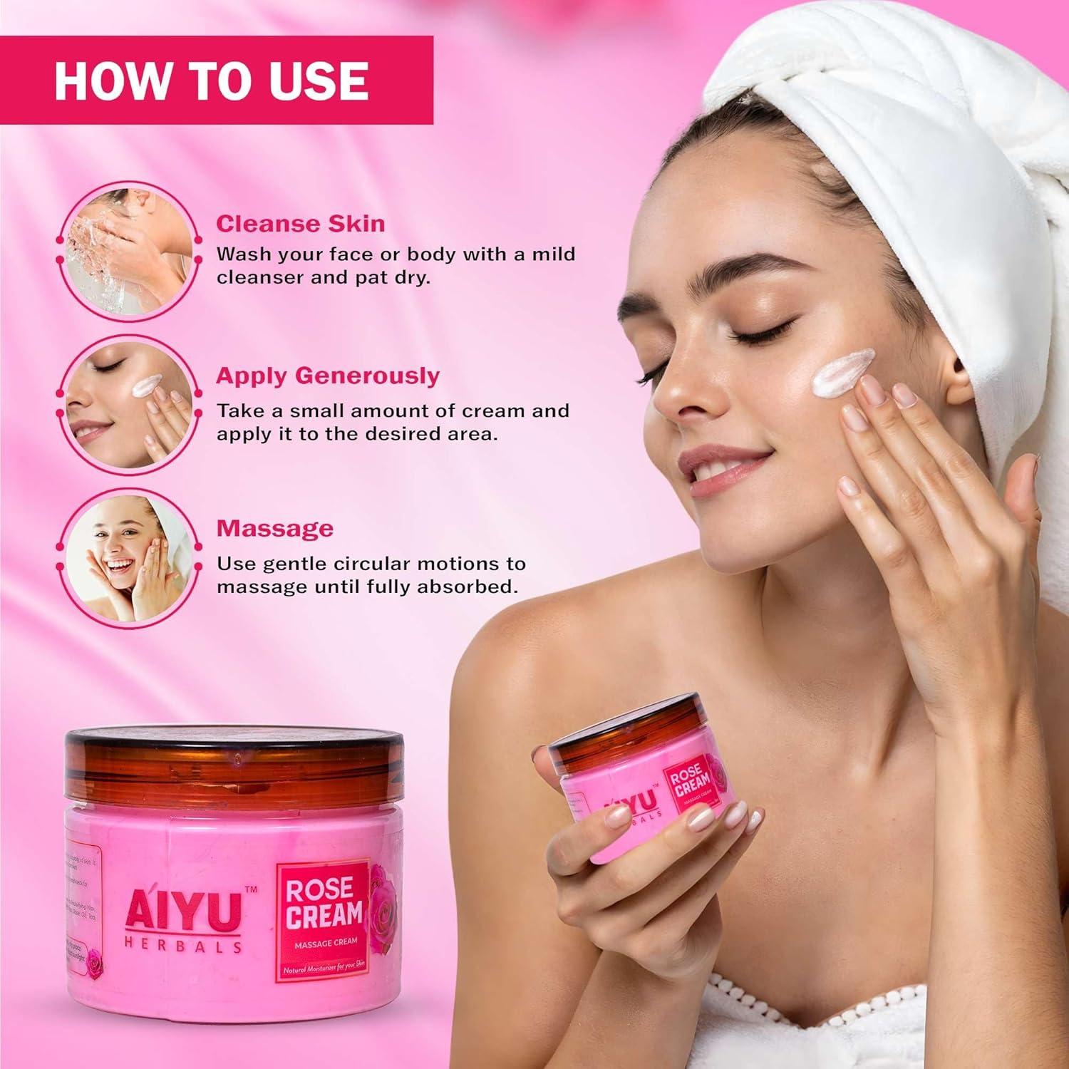 Rose Massage Cream – (250g)